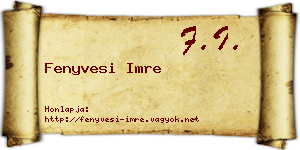 Fenyvesi Imre névjegykártya